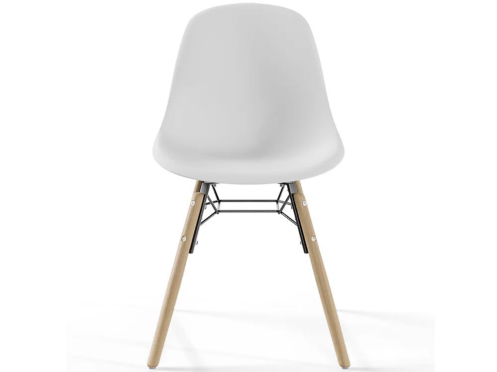 Chaise de Salle à Manger - Design Scandinave - Pieds en Bois - Lot de 4 - Skögur Orange