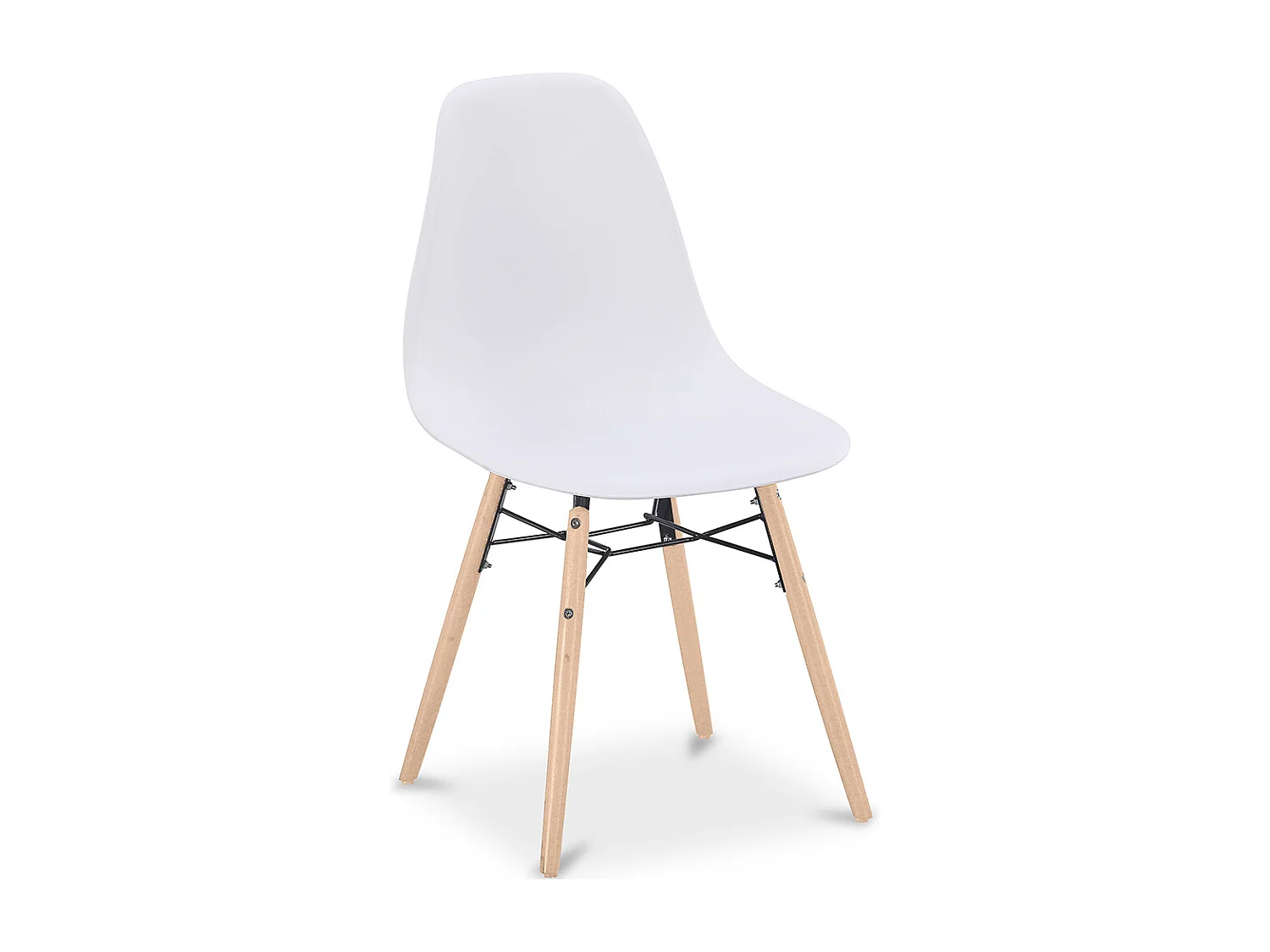 Silla de Comedor - Diseño Escandinavo - Patas de Madera - Skögur Negro