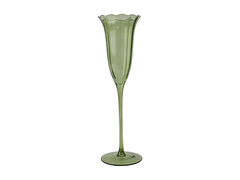 Novastyl - Lot De 4 Flutes Eden 17cl En Verre Vert