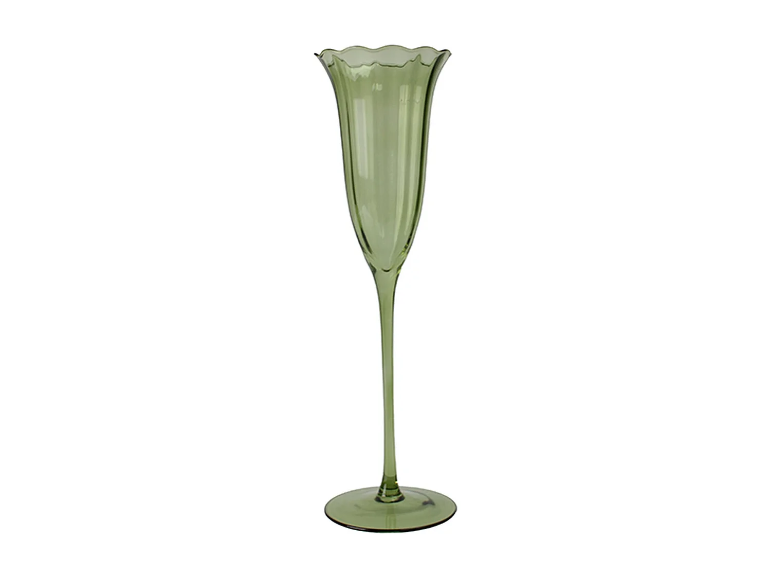Novastyl - Lot De 4 Flutes Eden 17cl En Verre Vert