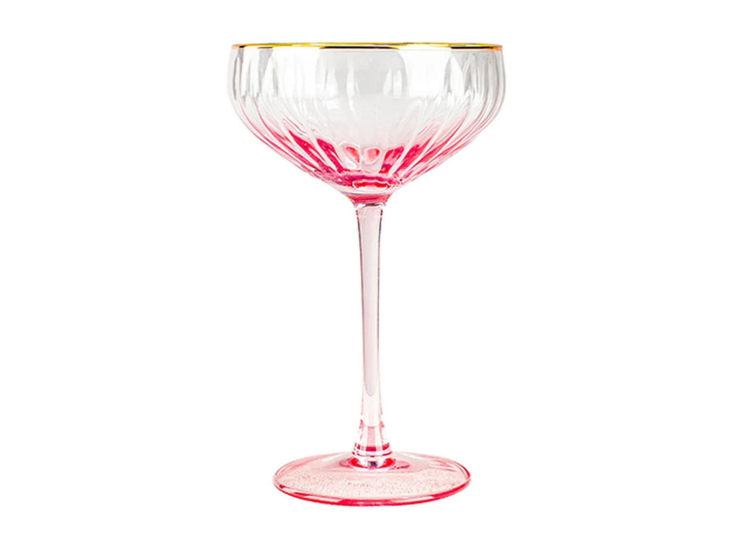 Novastyl - Lot De 4 Coupes Gatsby 31cl En Verre Rose
