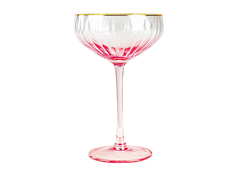 Novastyl - Lot De 4 Coupes Gatsby 31cl En Verre Rose
