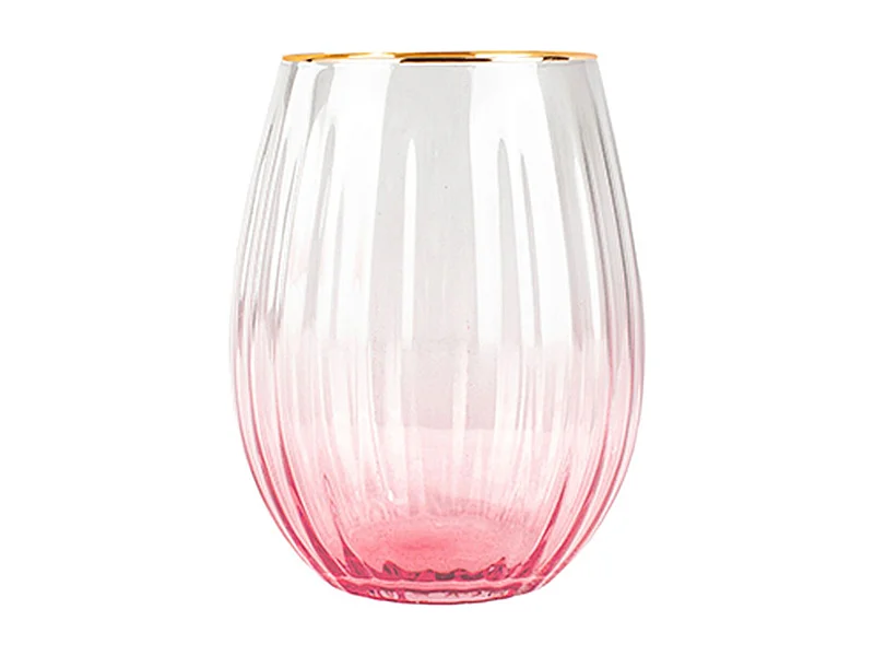 Novastyl - Lot De 4 Gobelets Gatsby 59cl En Verre Rose