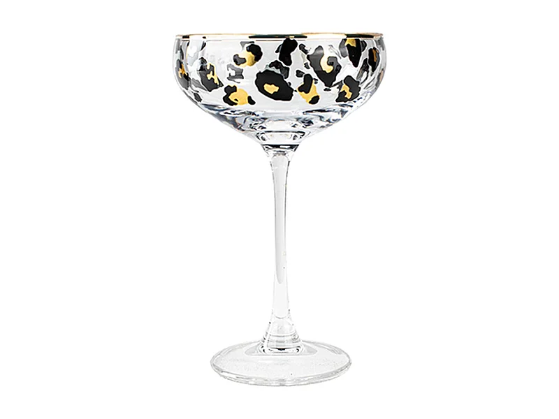 Novastyl - Lot De 4 Coupes Leopard 27cl En Verre