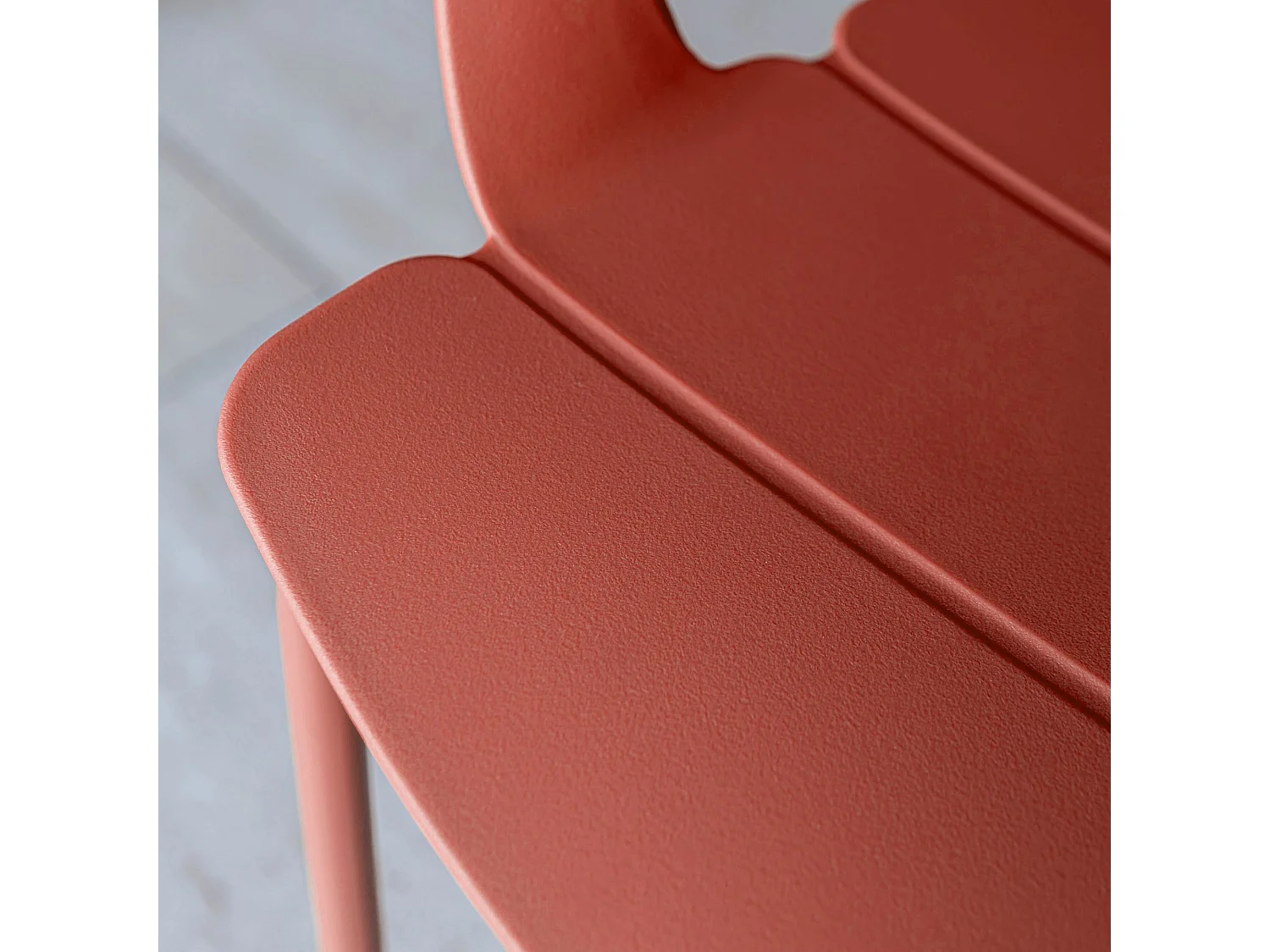 Now's Home - Lot De 4 Fauteuils De Table De Jardin En Polypropylene Et Metal Brique Montauk