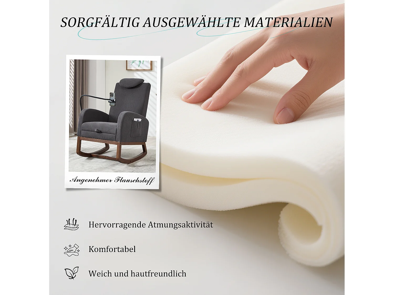 Fauteuil Relax à Bascule avec Repose-Pieds et Rangement Latéral - Confort Ergonomique en Velours Côtelé - Idéal pour Salon, Bureau et Coin Lecture