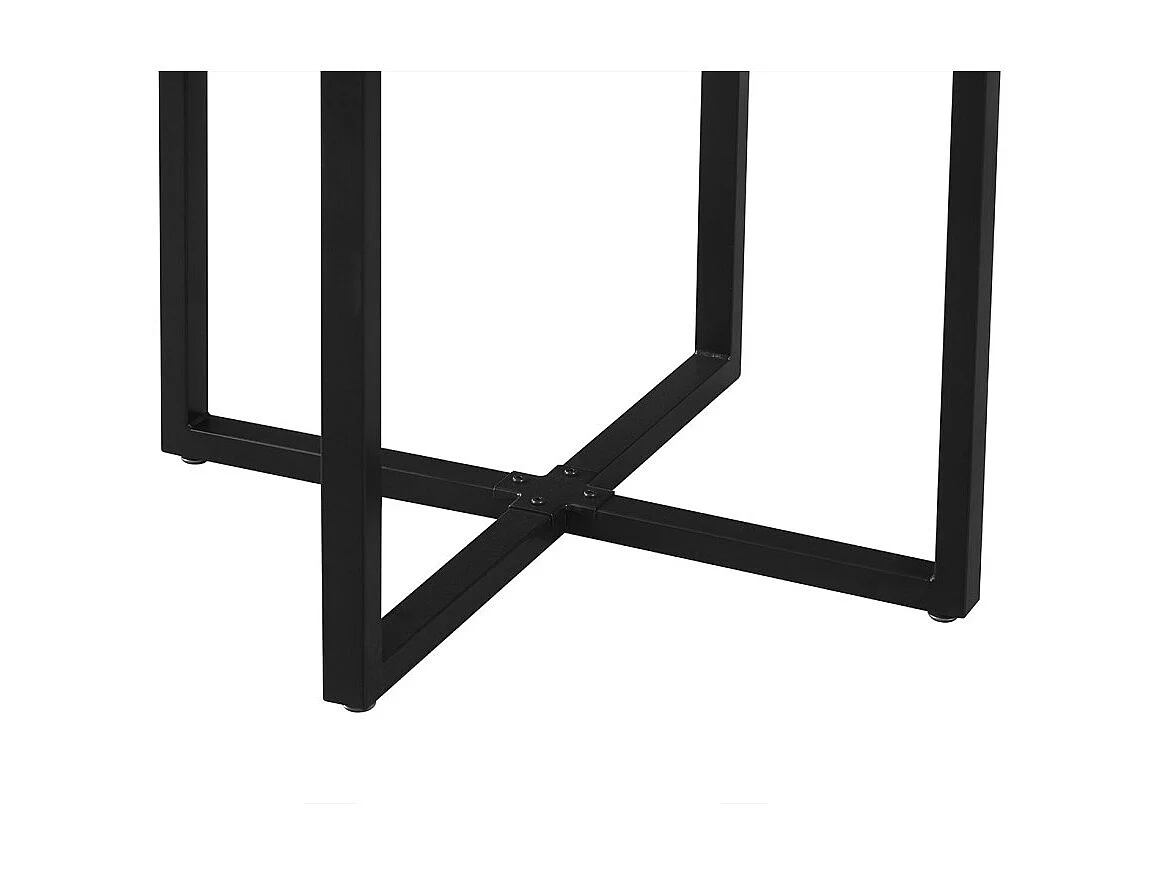 Ensemble table et 4 chaises ORBENA – Coloris gris mat – Table 100x100 cm – Design moderne et compact