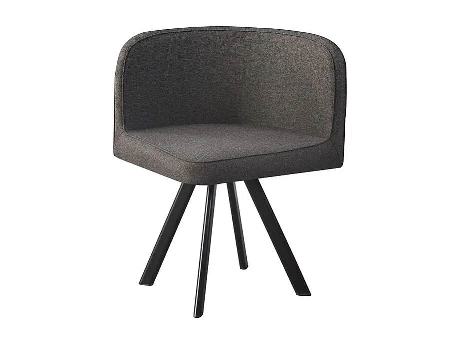 Ensemble table et 4 chaises ORBENA – Coloris gris mat – Table 100x100 cm – Design moderne et compact