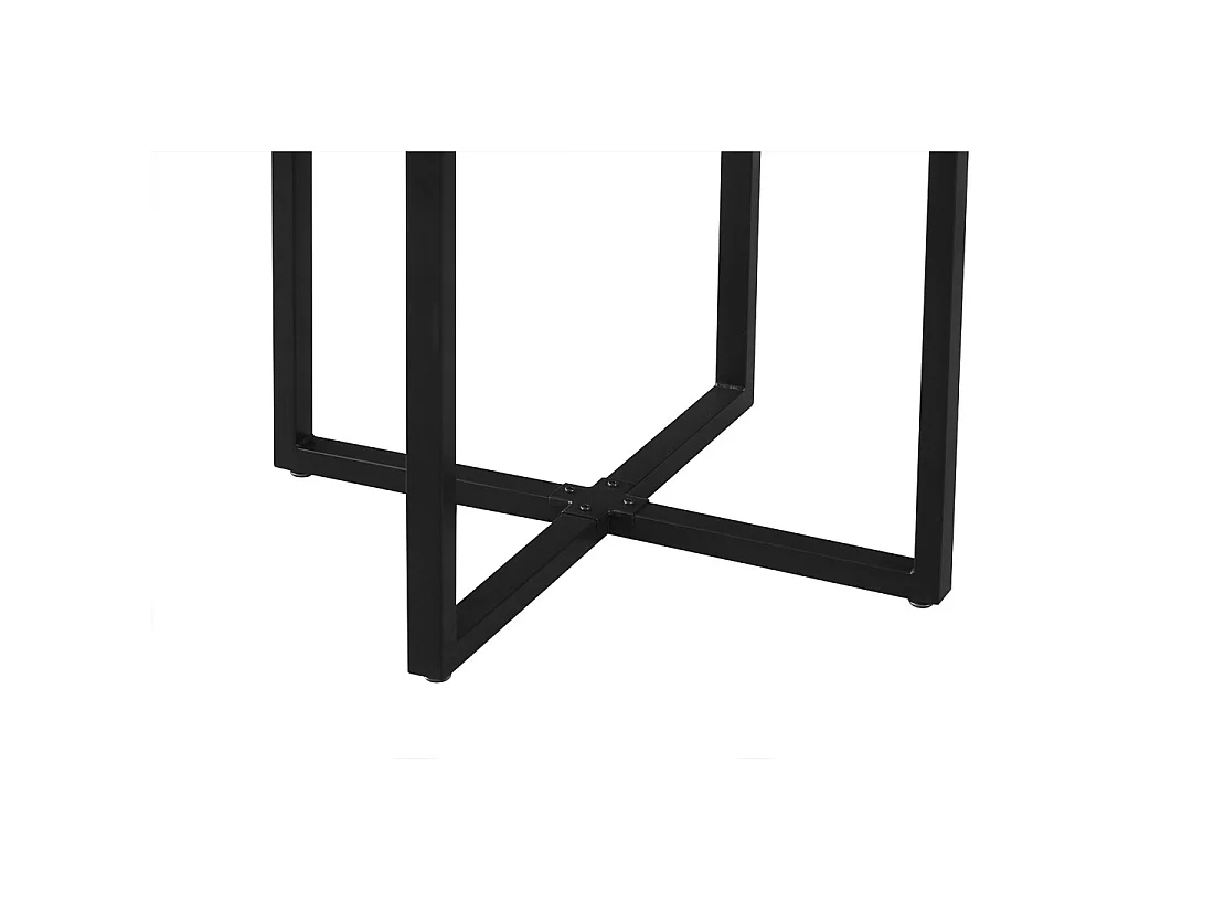Ensemble table et 4 chaises ORBENA – Coloris gris mat – Table 100x100 cm – Design moderne et compact