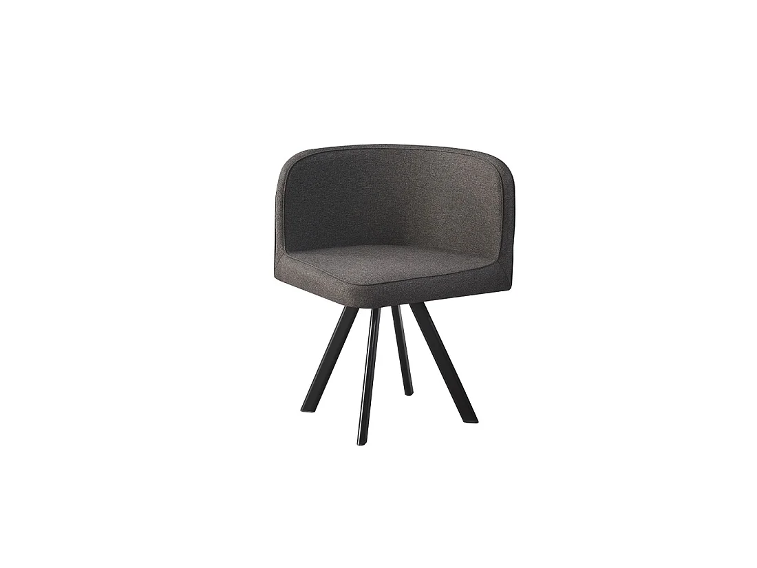 Ensemble table et 4 chaises ORBENA – Coloris gris mat – Table 100x100 cm – Design moderne et compact