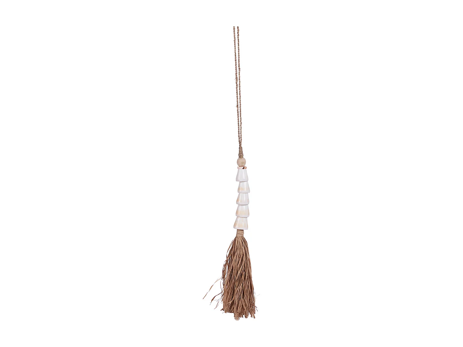 The Cone Shell Tassel - Natural White