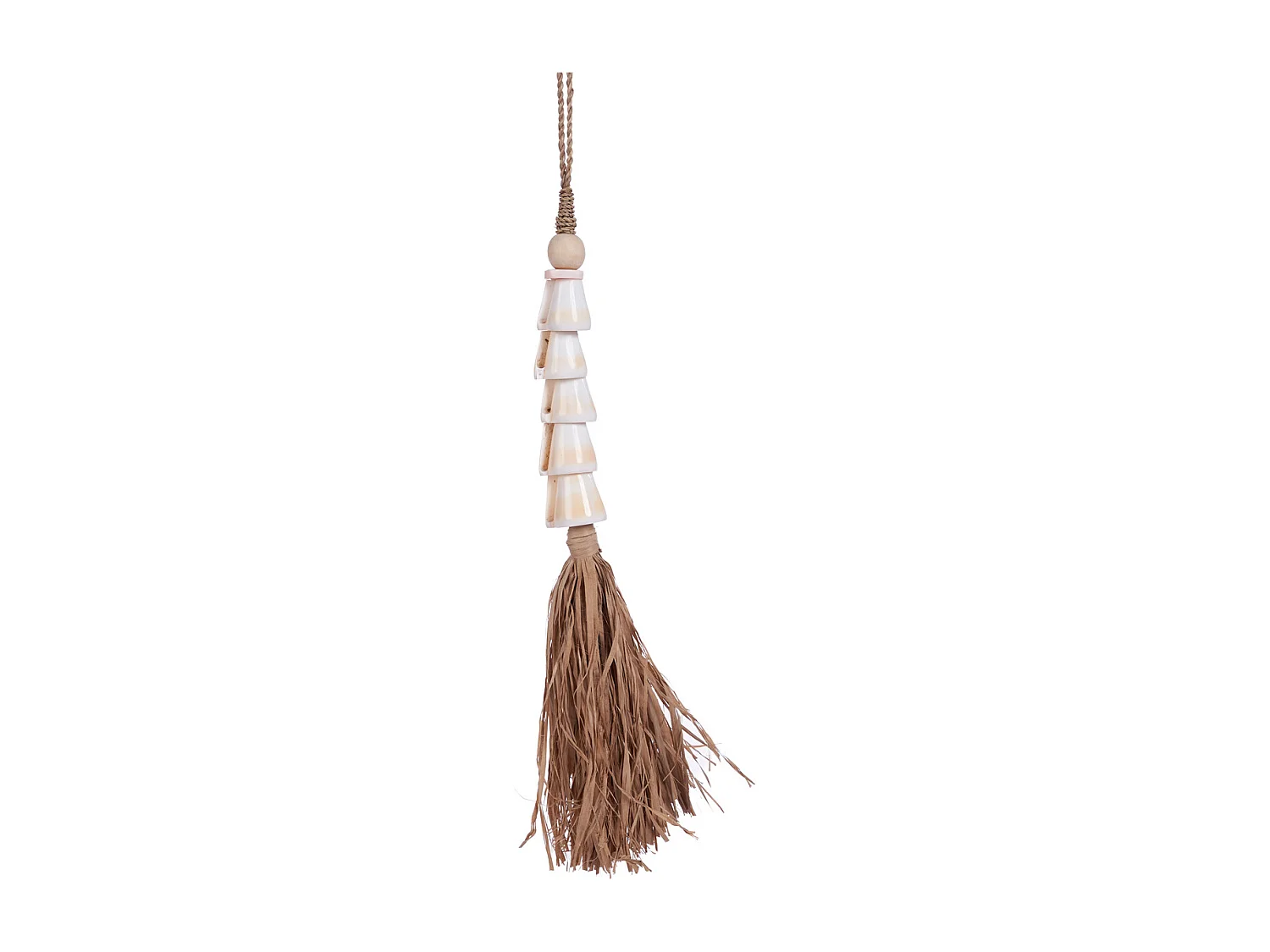 The Cone Shell Tassel - Natural White
