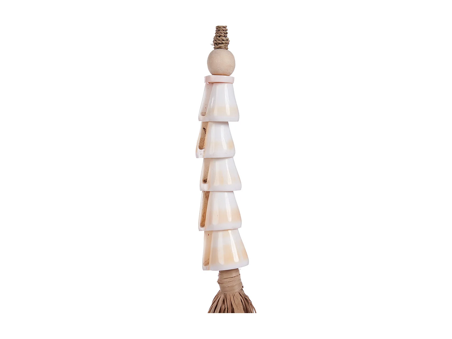 The Cone Shell Tassel - Natural White