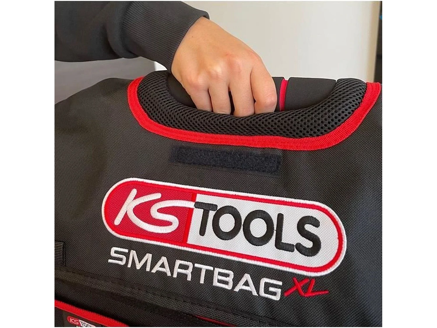Torba na narzędzia KS Tools SMARTBAG XL 25L Czerwono-Czarna - Ultra wytrzymała tkanina, wygodna i pojemna