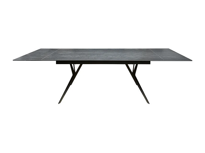 Table extensible 180/260 cm céramique gris pieds géométriques - PARKER