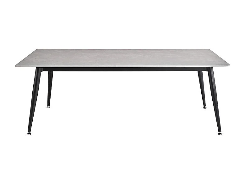 Table basse 140 cm céramique gris béton pieds métal noir - RYDER 2