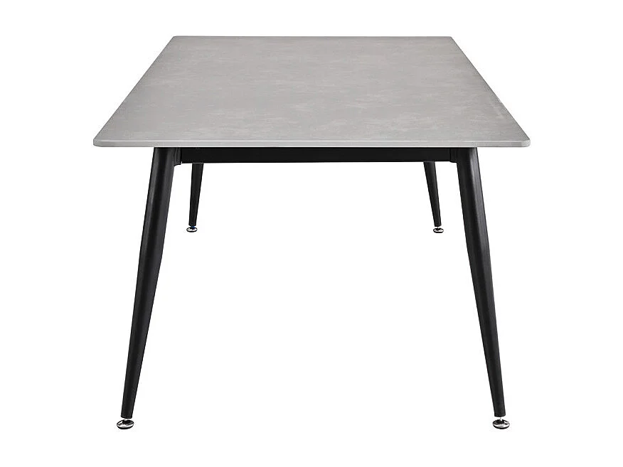 Table basse 140 cm céramique gris béton pieds métal noir - RYDER 2