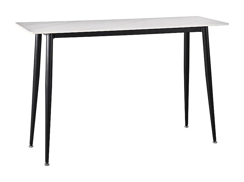 Console 120 cm céramique blanc pieds évasés métal noir - RYDER 2