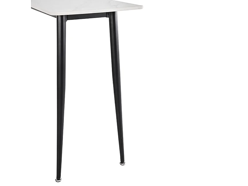 Console 120 cm céramique blanc pieds évasés métal noir - RYDER 2