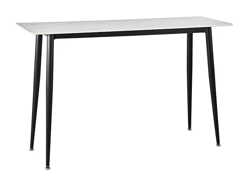 Console 120 cm céramique blanc pieds évasés métal noir - RYDER 2