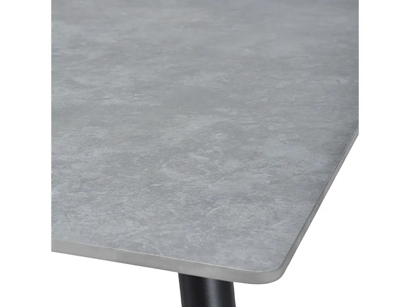 Console 120 cm céramique gris pieds évasés métal noir - RYDER 2