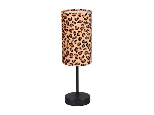 Lampe à poser Pardina, motif léopard