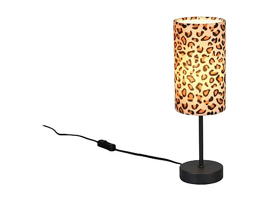 Lampe à poser Pardina, motif léopard