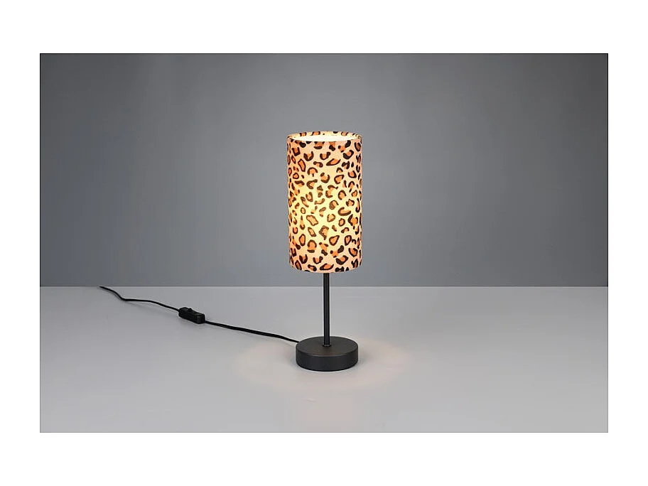 Lampe à poser Pardina, motif léopard