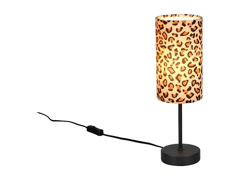 Lampe à poser Pardina, motif léopard