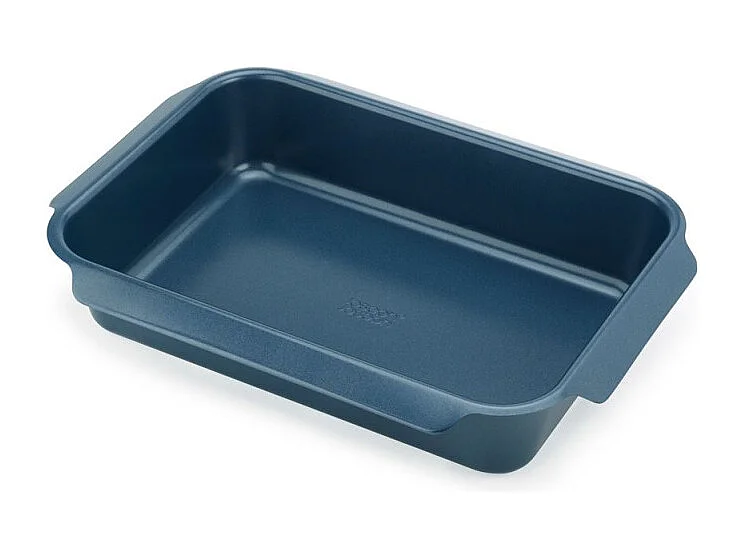 Antihaft-Bratblech Joseph Joseph Nest Oven, groß, stapelbar, mit leicht zu greifendem Griff, ideal zum Braten von Lebensmitteln, in Blau.