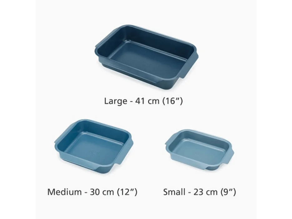 Set de 3 plats a rotir Joseph Joseph Nest Bleu