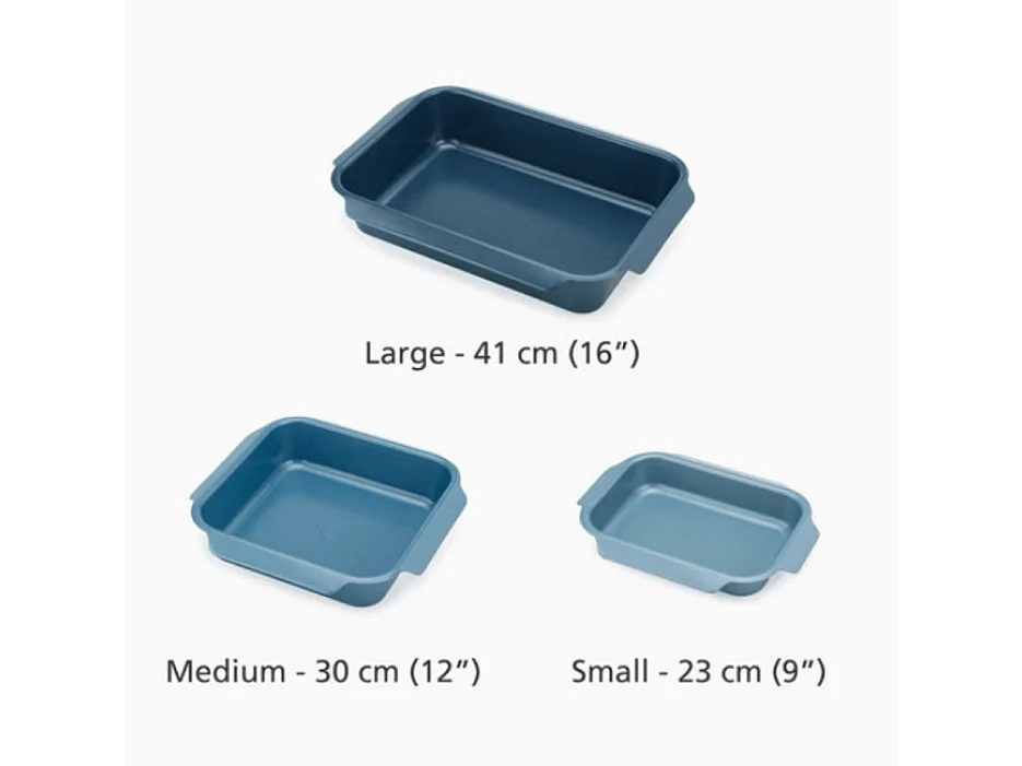 Set de 3 plats a rotir Joseph Joseph Nest Bleu