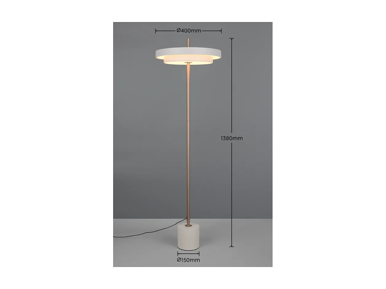 Lampadaire vintage led à variateur Keaton