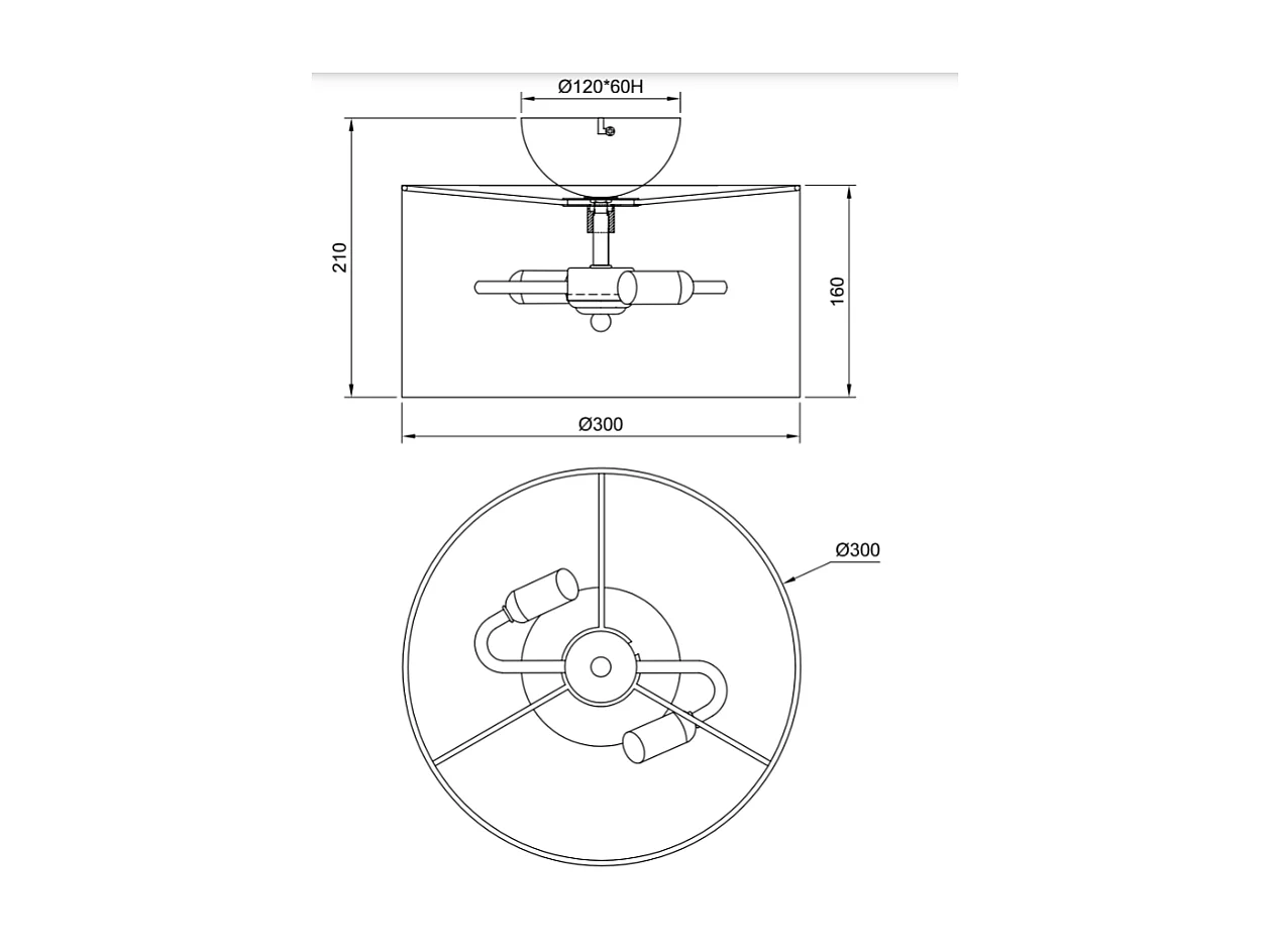 Plafonnier Pardina Léopard Ø30 cm