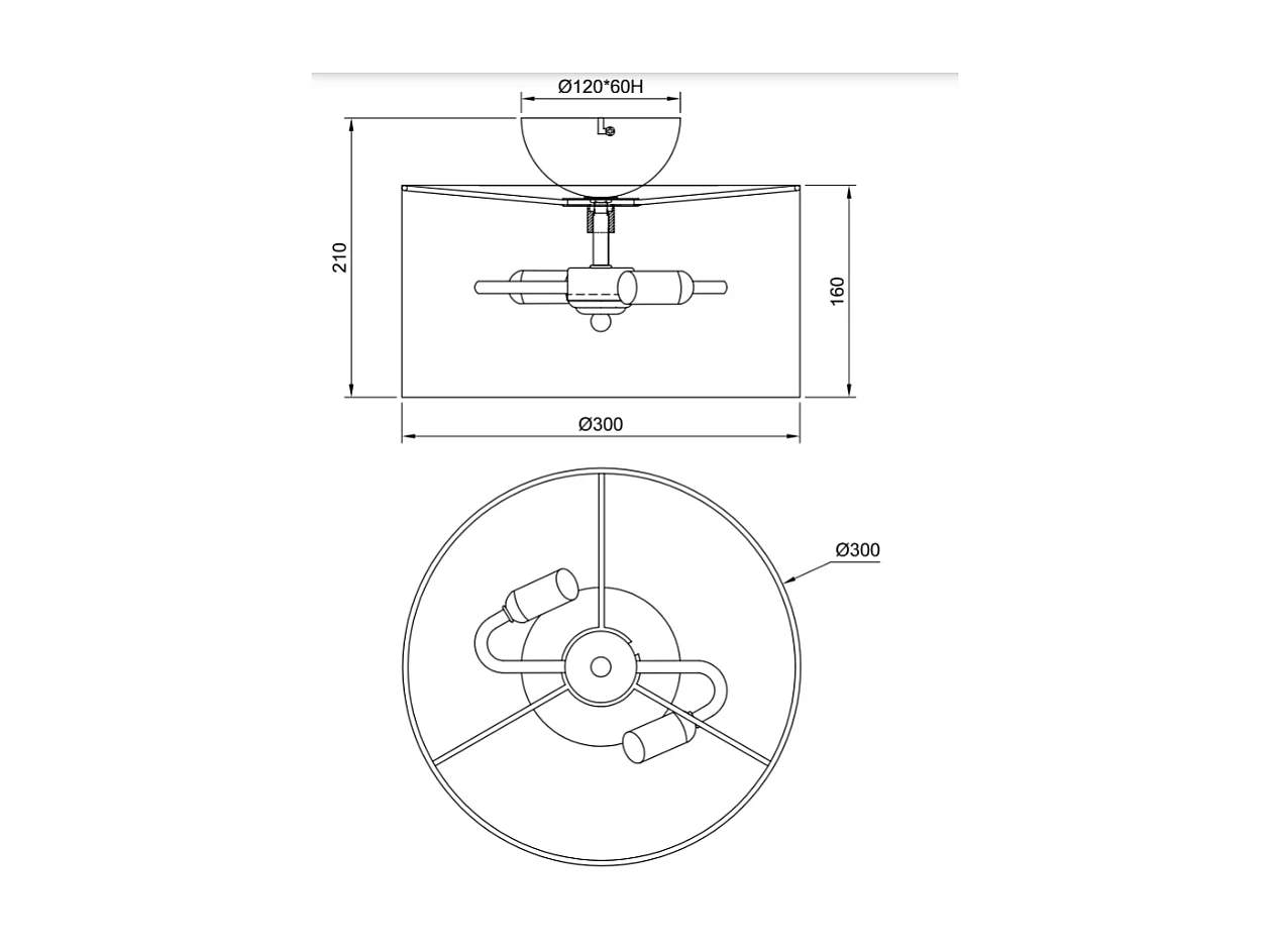 Plafonnier Pardina Léopard Ø30 cm