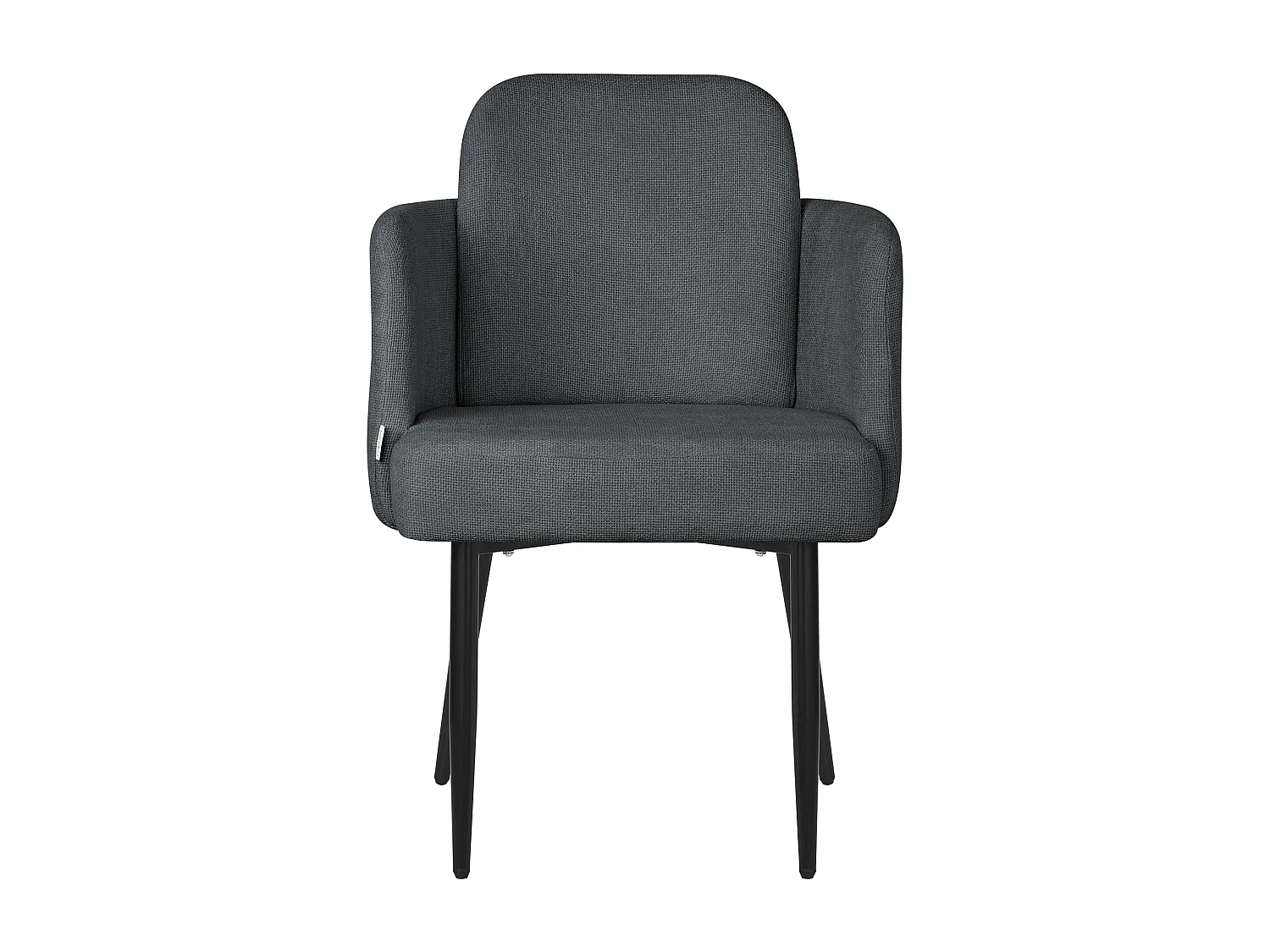 ML-Design Set 6x sedie da pranzo antracite, in tessuto, poltrone ergonomiche da cucina con braccioli e schienale in rattan, poltroncine imbottite