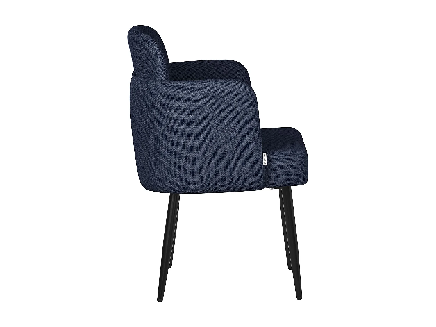 ML-Design Set 6x sedie da pranzo blu scuro, in tessuto, poltrone ergonomiche da cucina con braccioli e schienale in rattan, poltroncine imbottite