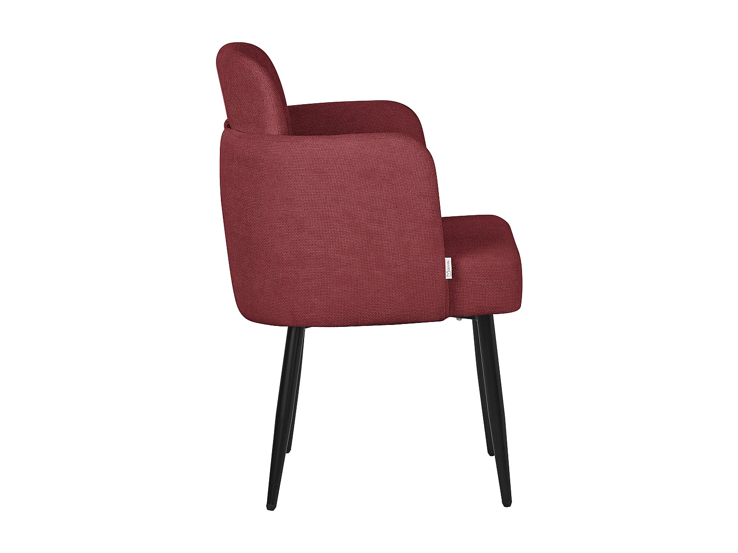 ML-Design 6x Sedie da pranzo rosso, in tessuto, poltrone ergonomiche da cucina con braccioli e schienale in rattan, poltroncine imbottite per salotto