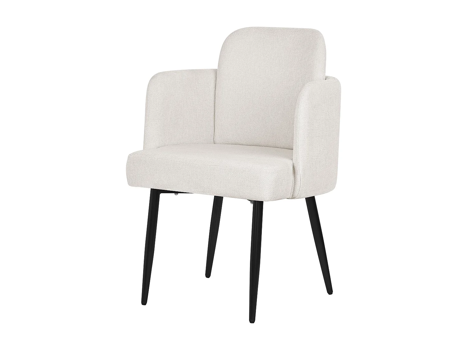 ML-Design Sedia da pranzo beige, in tessuto, sedia da cucina con braccioli e schienale in rattan, poltroncina imbottita, poltrona per soggiorno