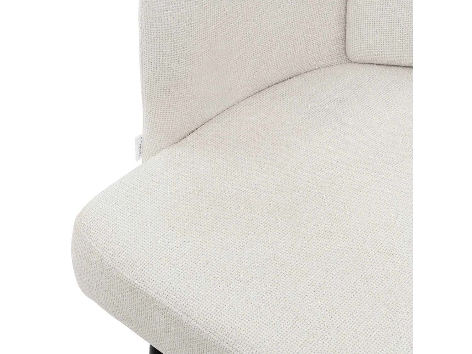 ML-Design 2x Sillas de comedor con funda de tela beige asientos sofá de salón con respaldo y reposabrazos de ratán mueble tapizado con patas de metal