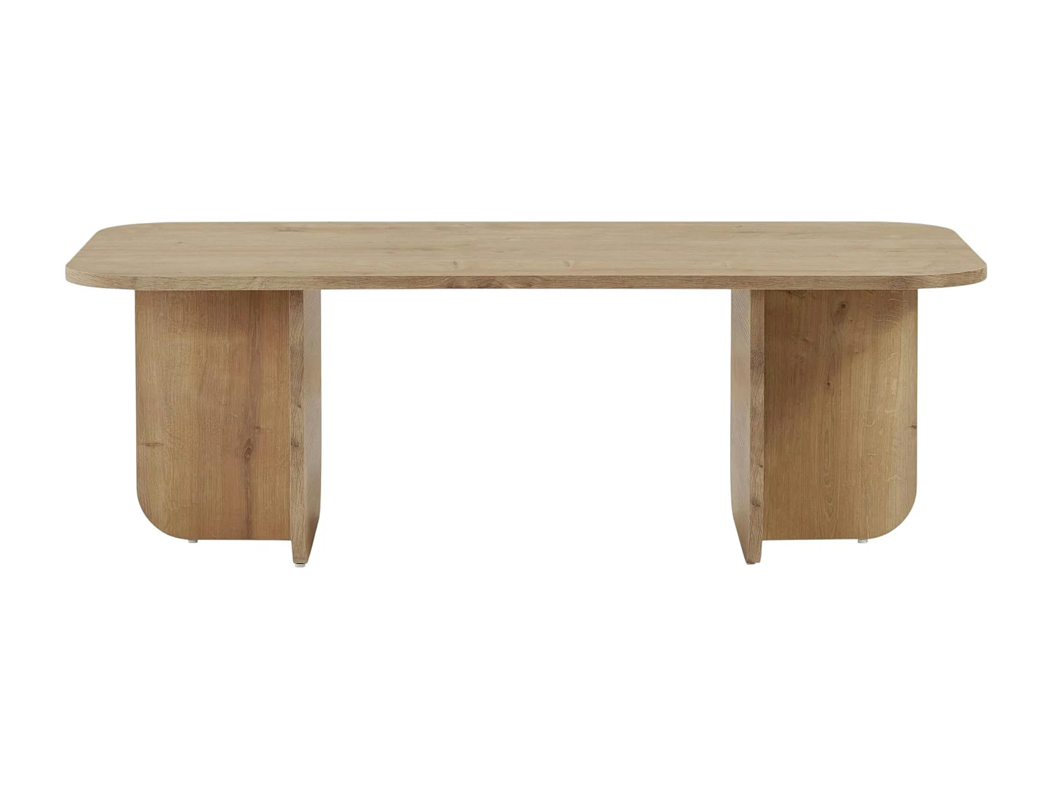 Table basse rectangulaire effet bois bords ronds MARFA