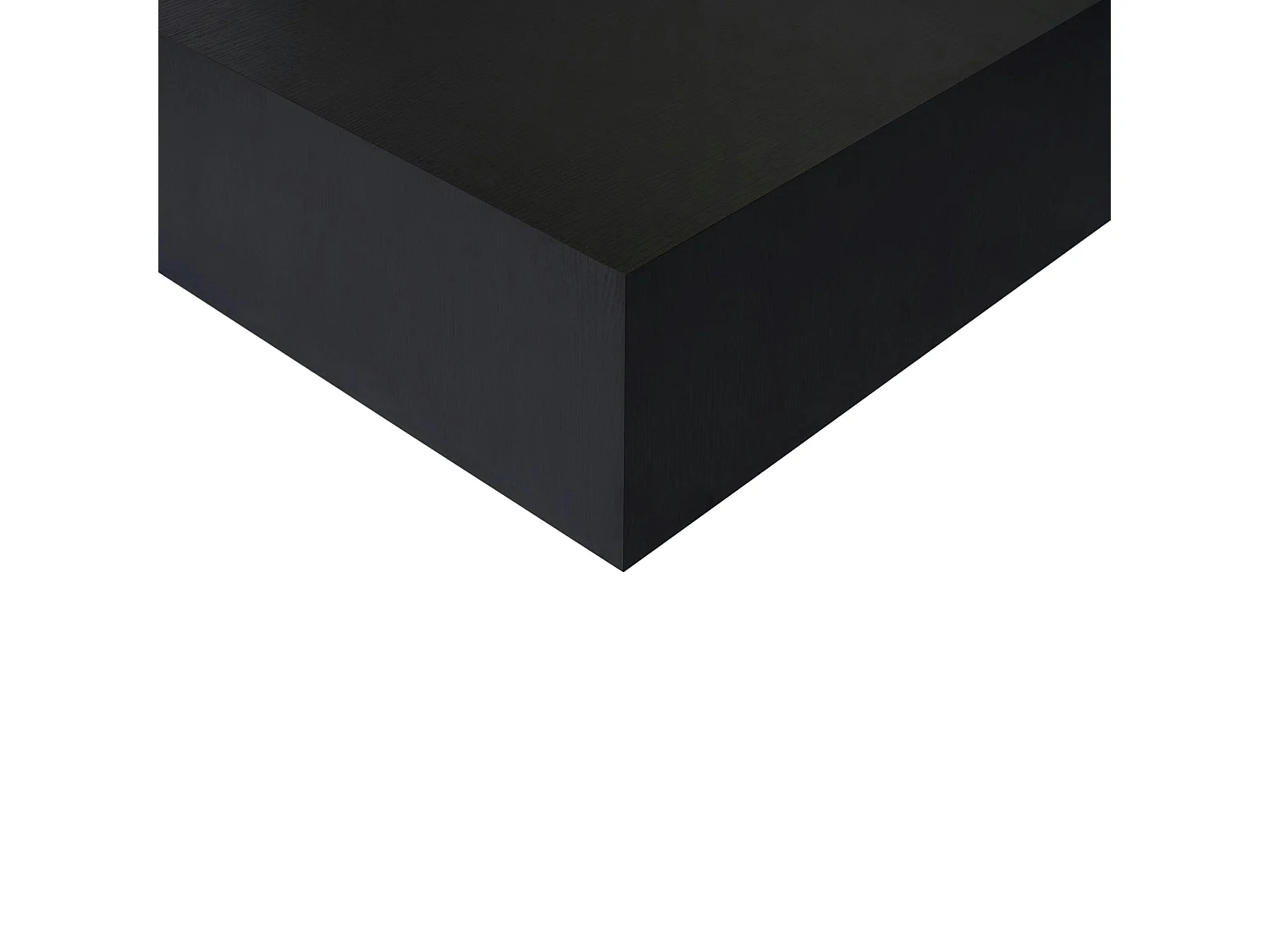 Table basse noire carrée roulettes invisibles MARFA