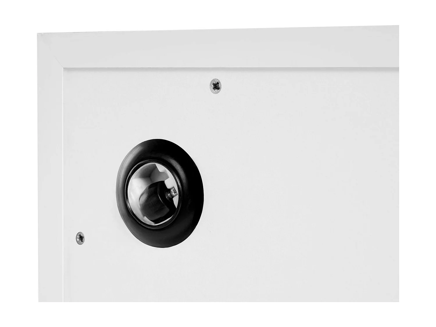 Table basse noire carrée roulettes invisibles MARFA