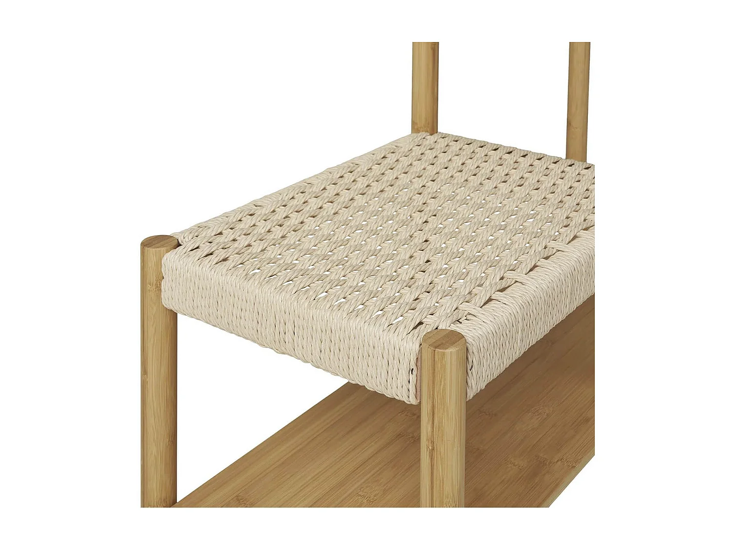 Meuble d'entrée Penderie avec Etagères à chaussure et assise en Bambou - WICKER