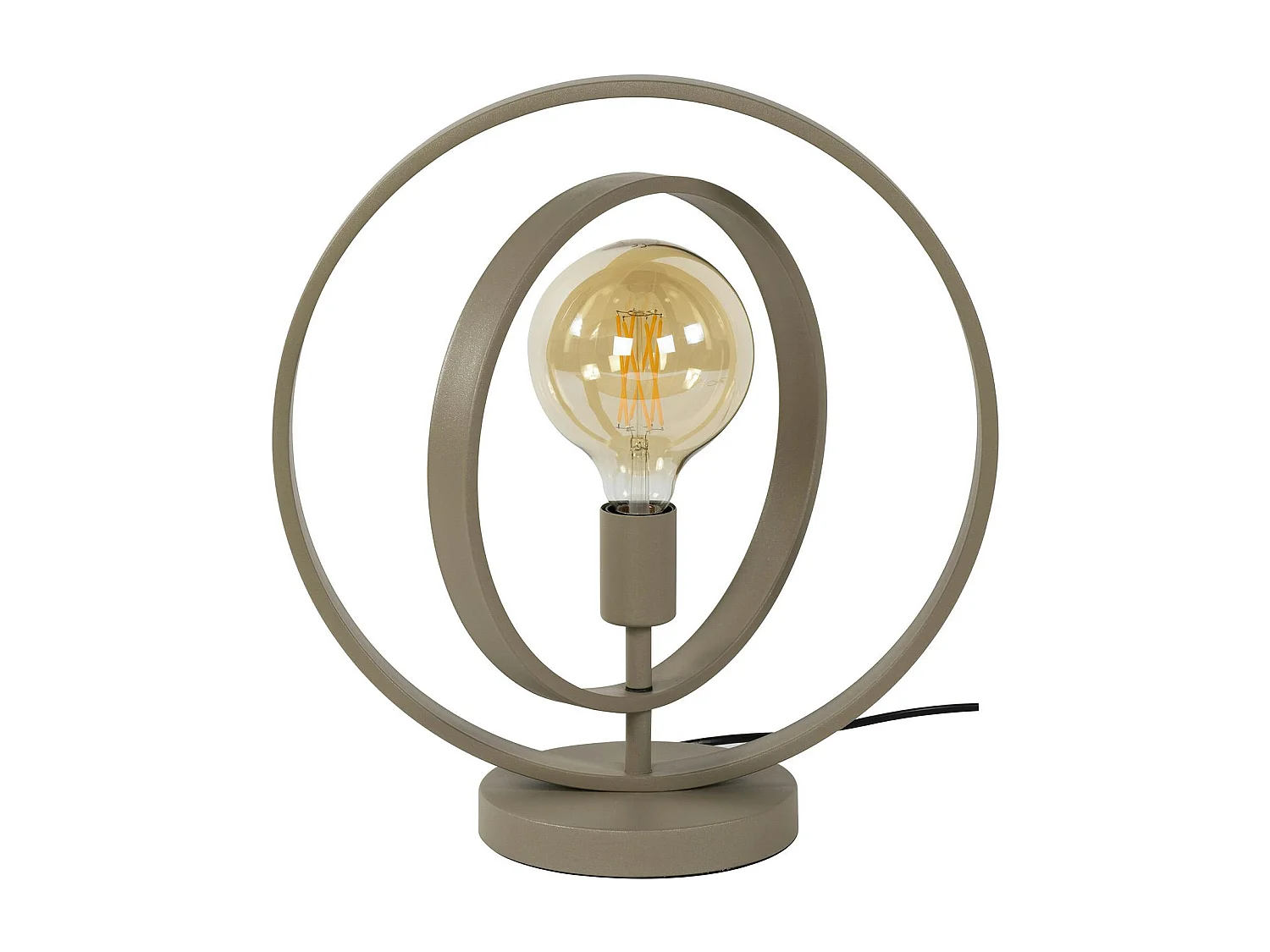 Lampe moderne beige mat, 2 anneaux pivotants TRIBECA