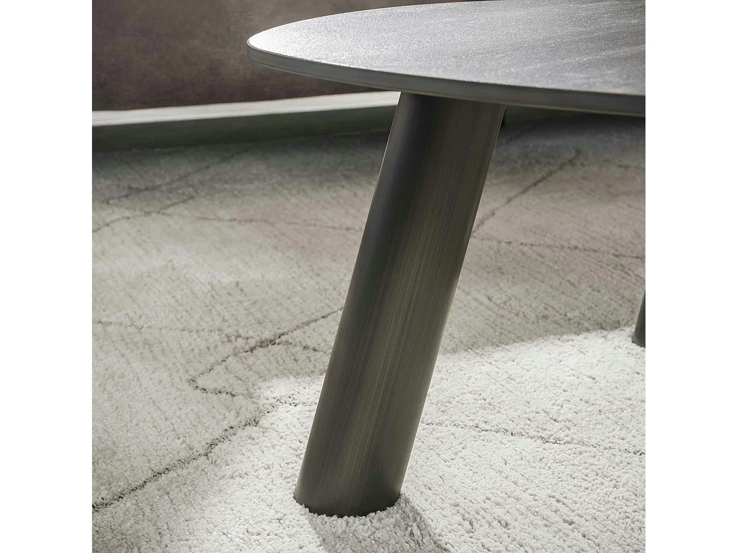 Tables basses design céramique 3D gris clair & foncé (x2) GALWAY