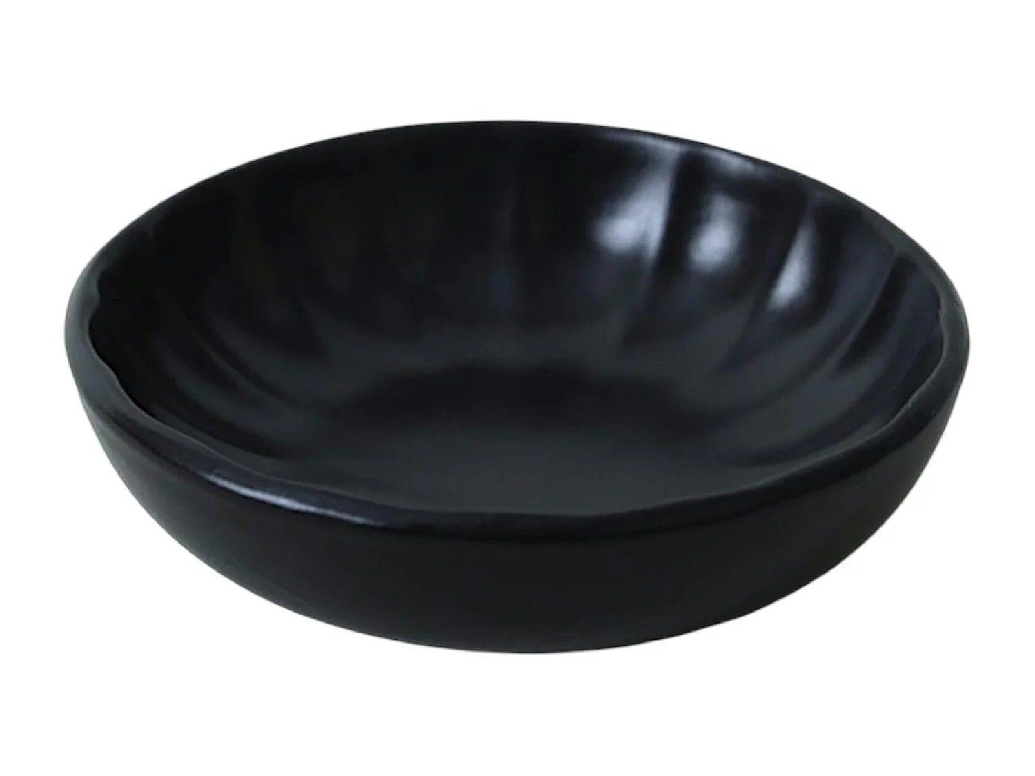 Bol apéro noir forme fleur (lot de 6) EFIRA