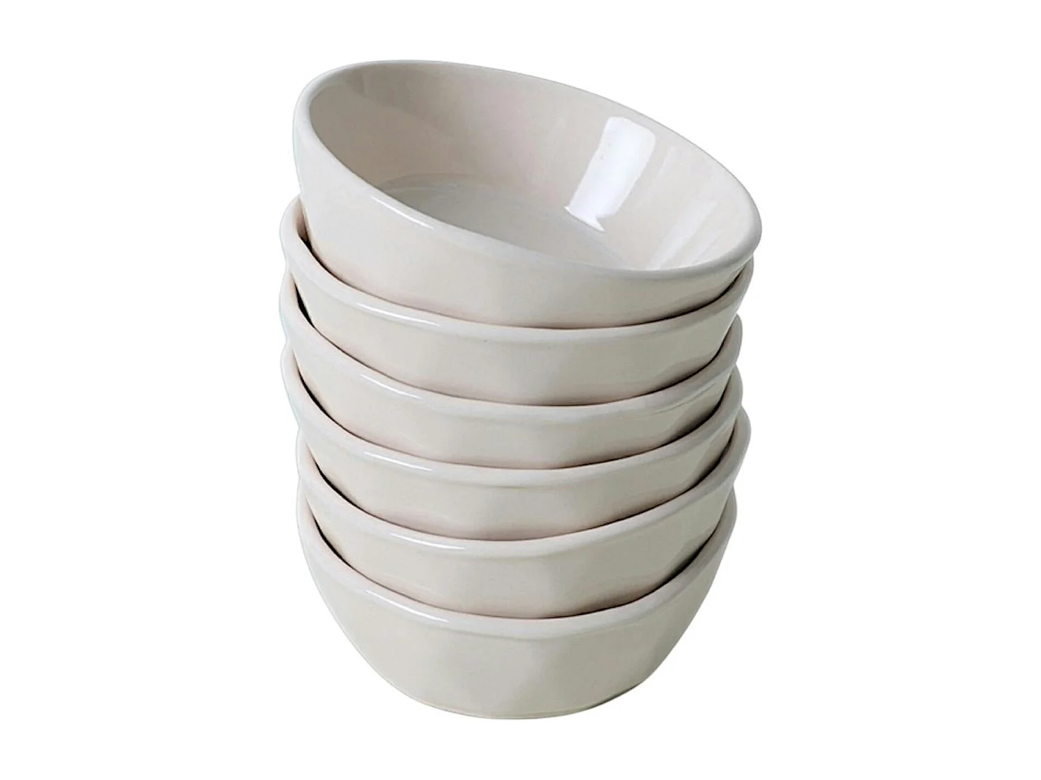 Bol apéro beige, style organique (lot de 6) EFIRA