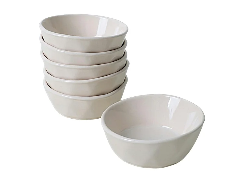 Bol apéro beige, style organique (lot de 6) EFIRA