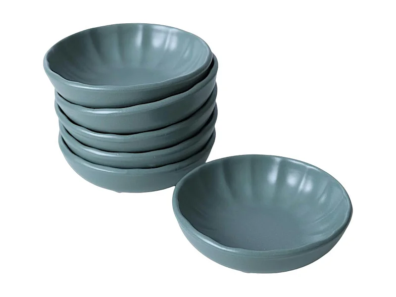 Bol apéro vert pâle forme fleur (lot de 6) EFIRA